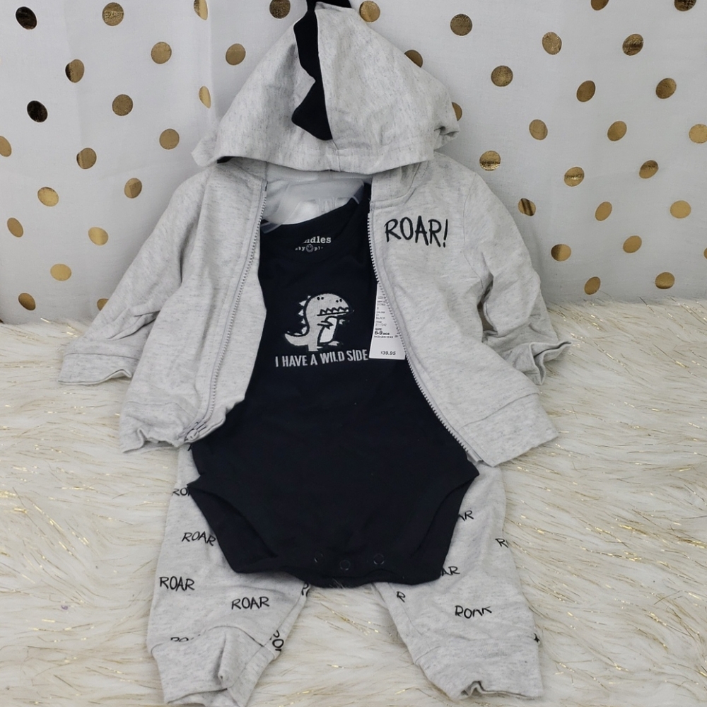 Children's Place 4Pc. Dino Hoodie Onsie Pant Set